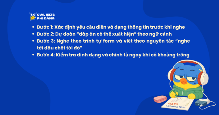 Chiến thuật nghe điền từ IELTS Listening Section 1: Chủ đề Student Accommodation và các bẫy thường gặp