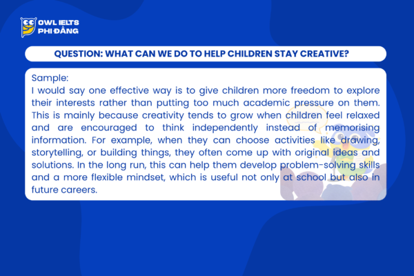 Công thức mở rộng câu trả lời trong IELTS Speaking Part 3 (áp dụng lên band 7.0+)