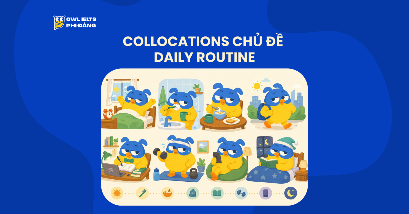 Collocations chủ đề Daily Routine – 100+ cụm từ giúp tăng band IELTS Writing & Speaking
