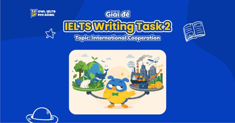 Giải đề IELTS Writing Task 2: International Cooperation (Environment vs Business) | Phân tích chi tiết & Bài mẫu band 7.5+