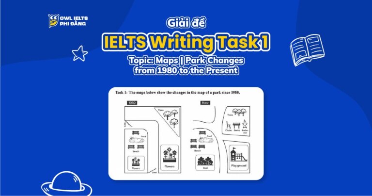 Giải đề IELTS Writing Task 1: Park Changes from 1980 to the Present | Phân tích chi tiết & Bài mẫu band 8+
