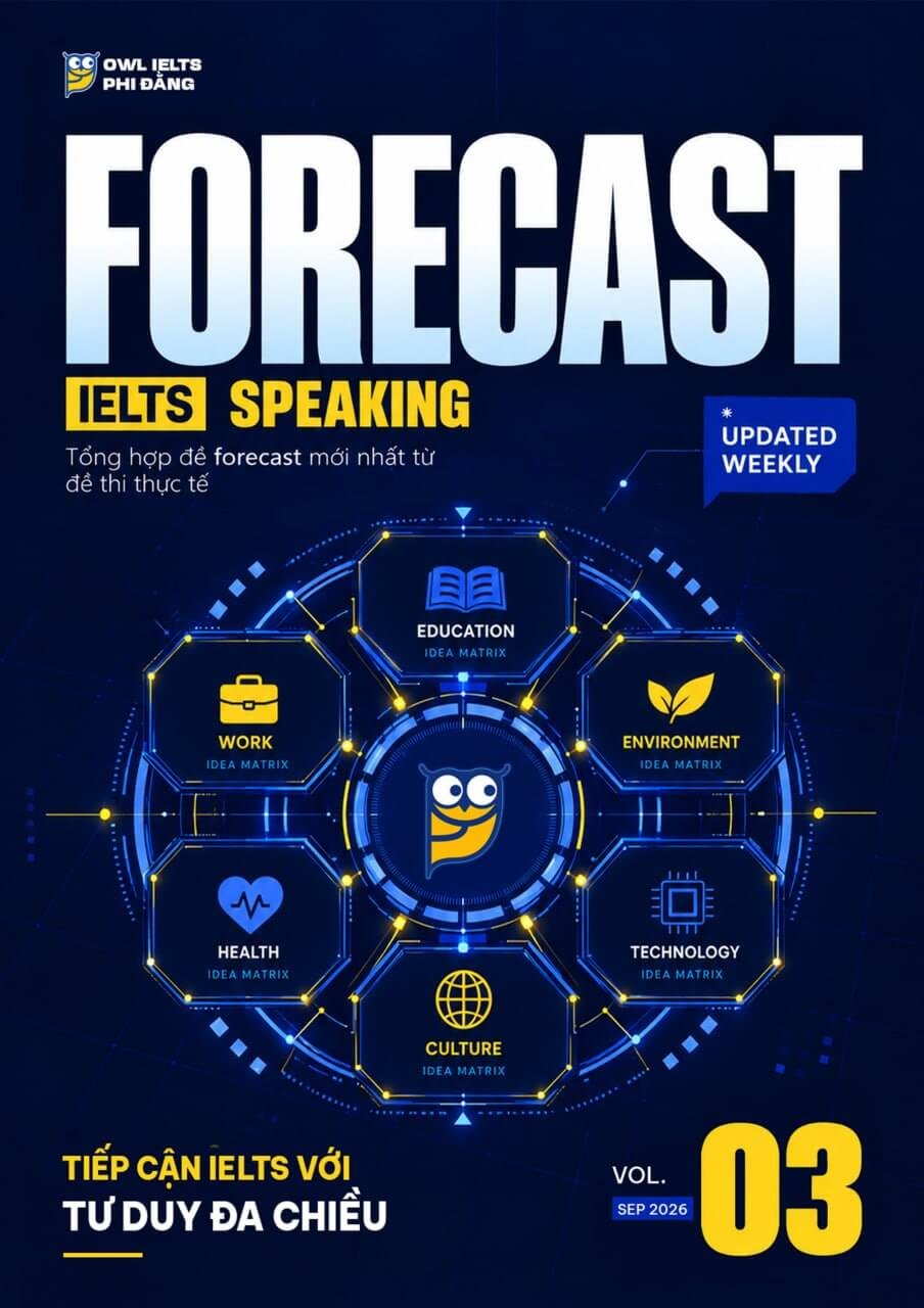 Forecast IELTS Speaking 09.2026 – 01.2027 _ 100% trúng đề IELTS Speaking